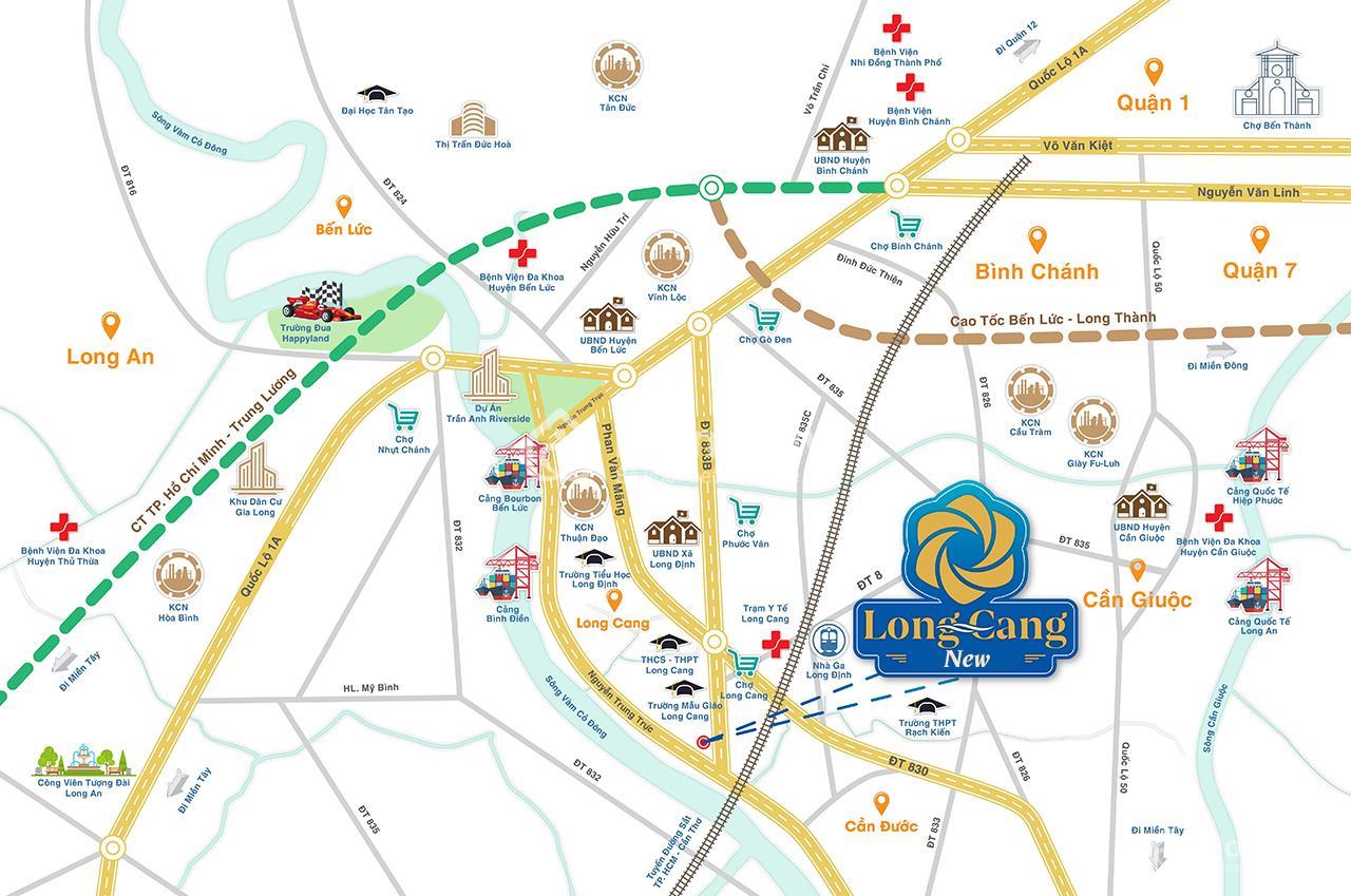 Vị trí dự án Long Cang New