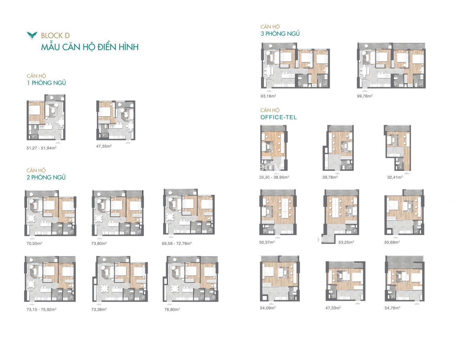 Thiết kế căn hộ Block D