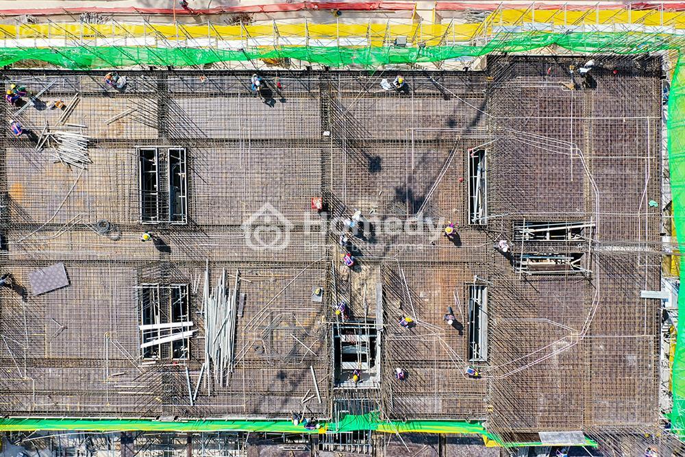 Thi công cốt thép sàn tầng 2 Block A