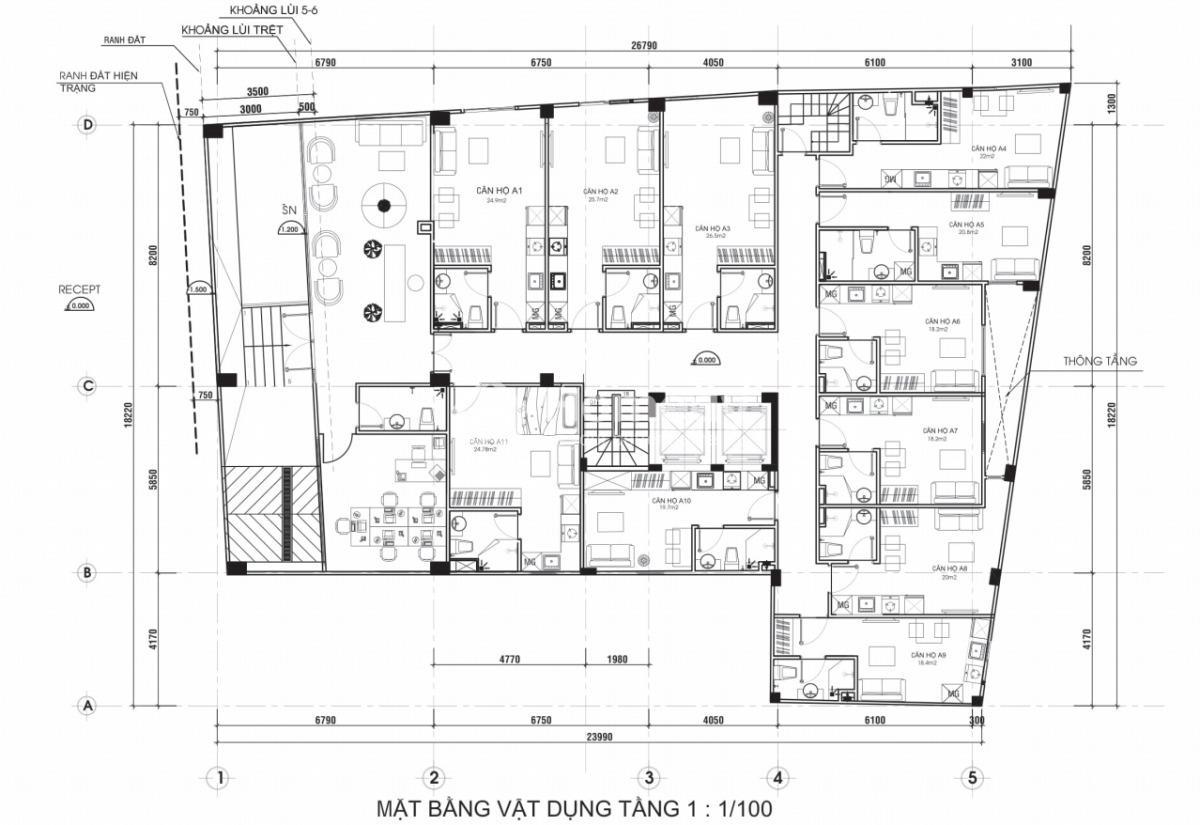 Mặt bằng tầng 1