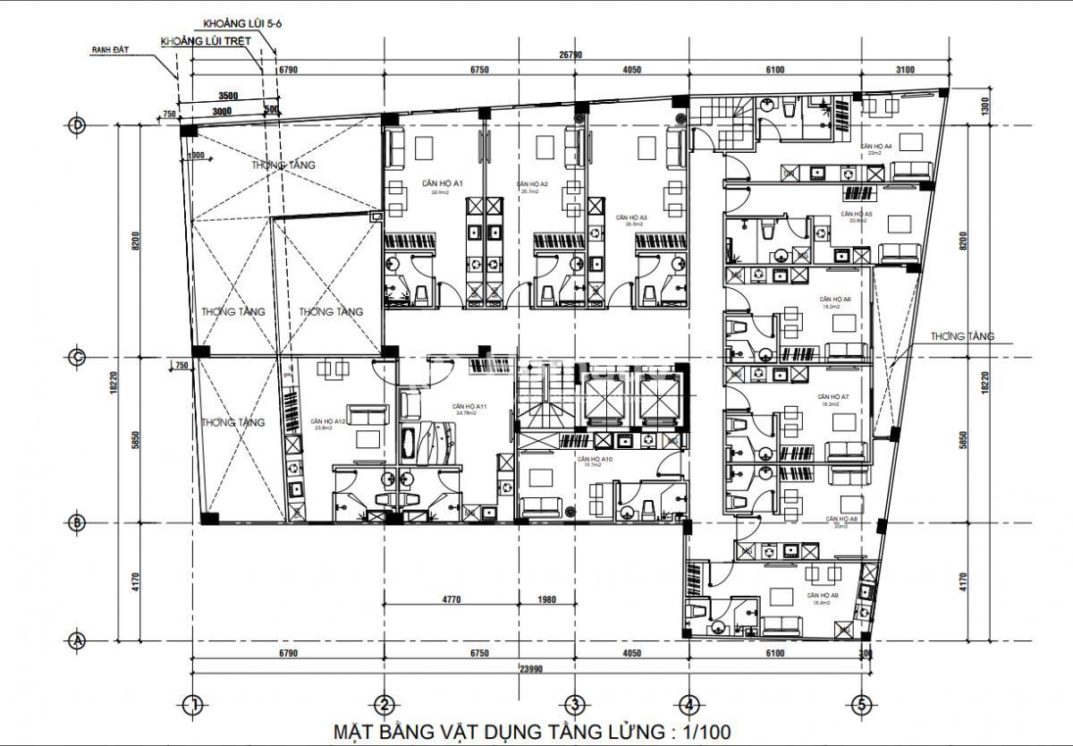 Mặt bằng tầng lửng