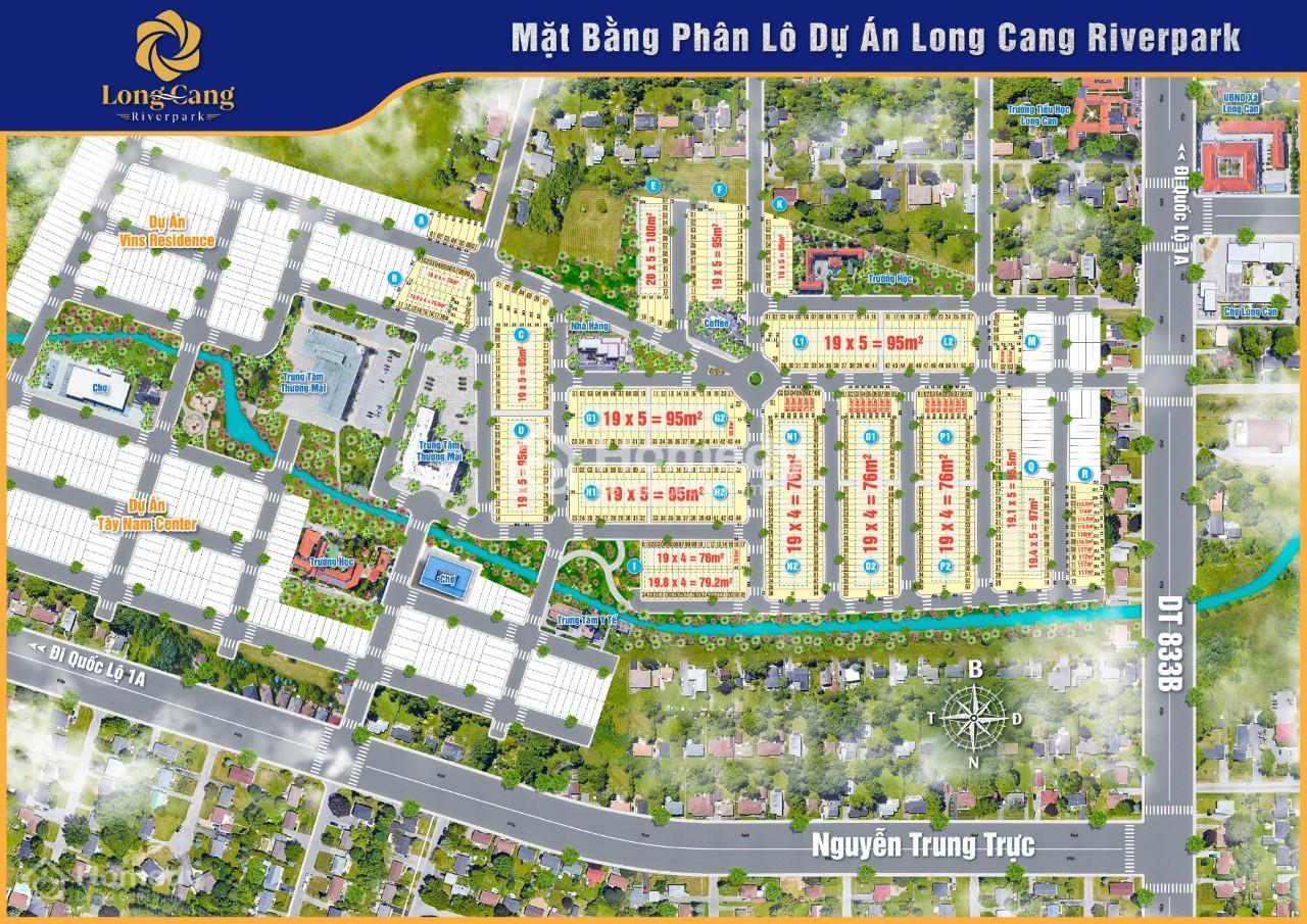 Mặt bằng phân lô dự án Long Cang RiverPark