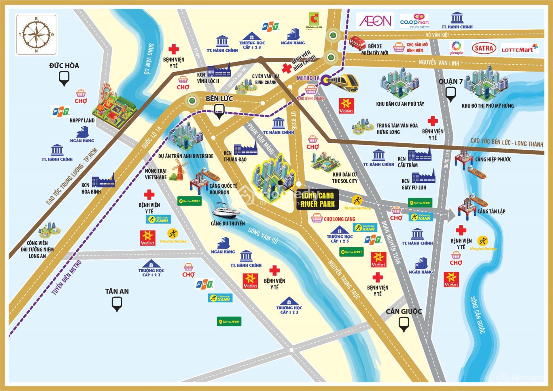 Vị trí dự án Long Cang RiverPark