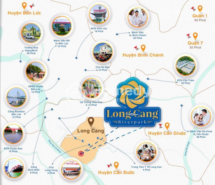 Vị trí liên kết vùng dự án Long Cang RiverPark