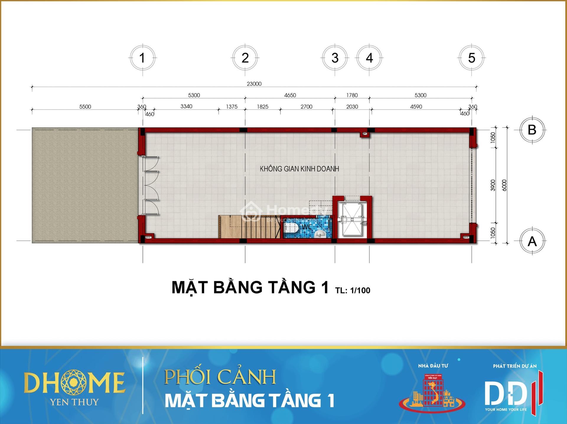 Mặt bằng tầng 1