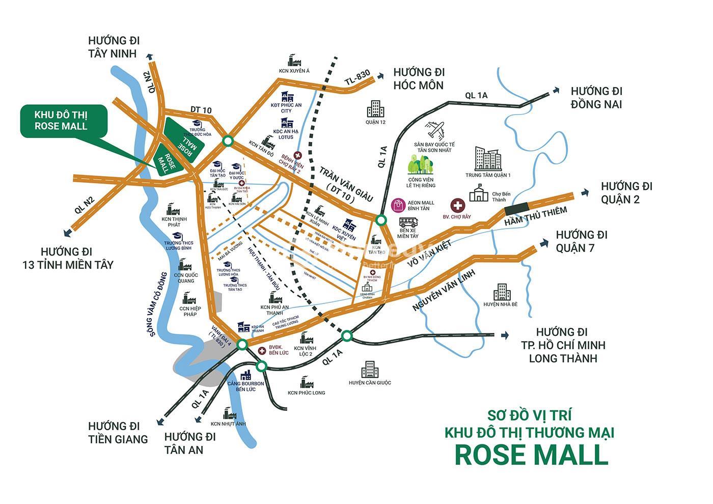 Vị trí khu đô thị An Nông 5 (Rose Mall)