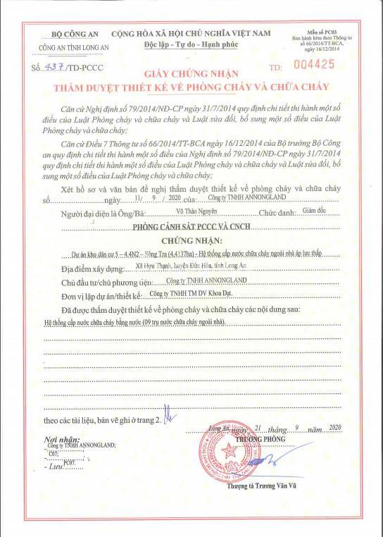 Pháp lý dự án khu đô thị An Nông 5 (Rose Mall)
