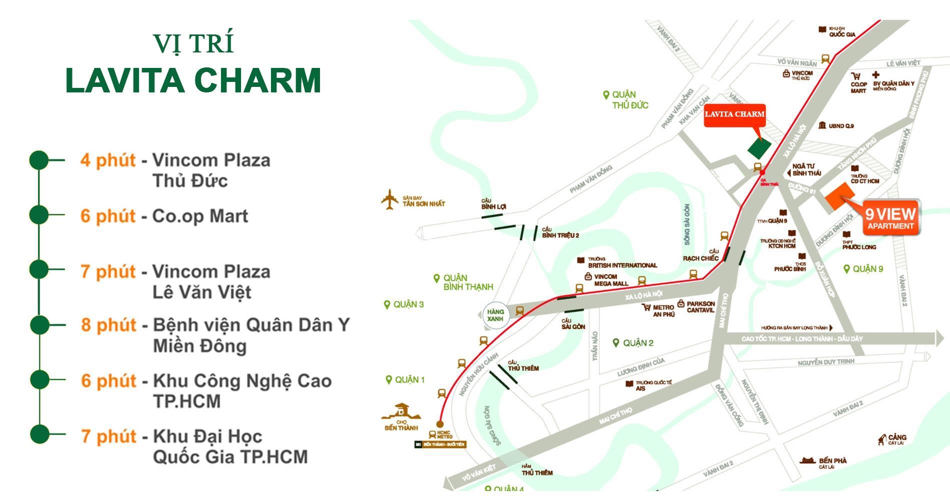 Vị trí dự án Lavita Charm