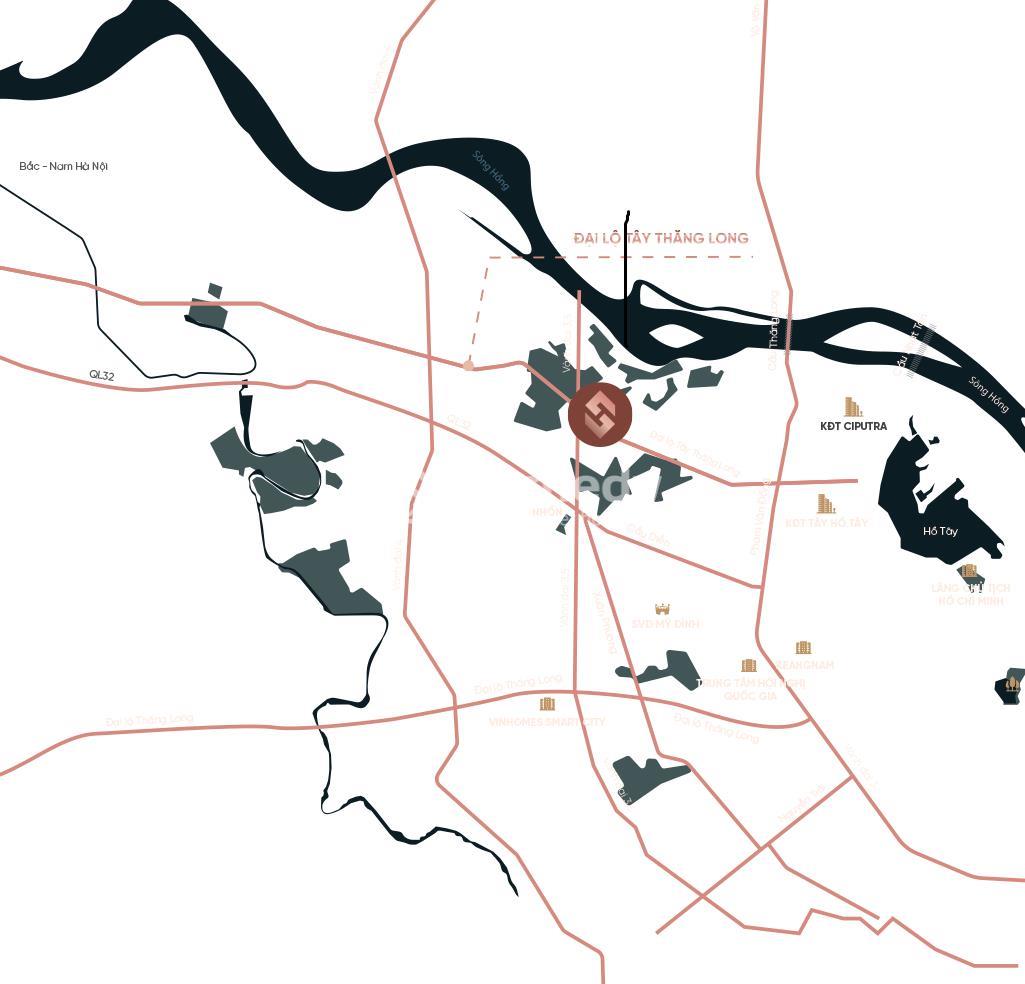 Vị trí dự án Sunshine Capital Tây Thăng Long (Sunshine Tây Tựu)