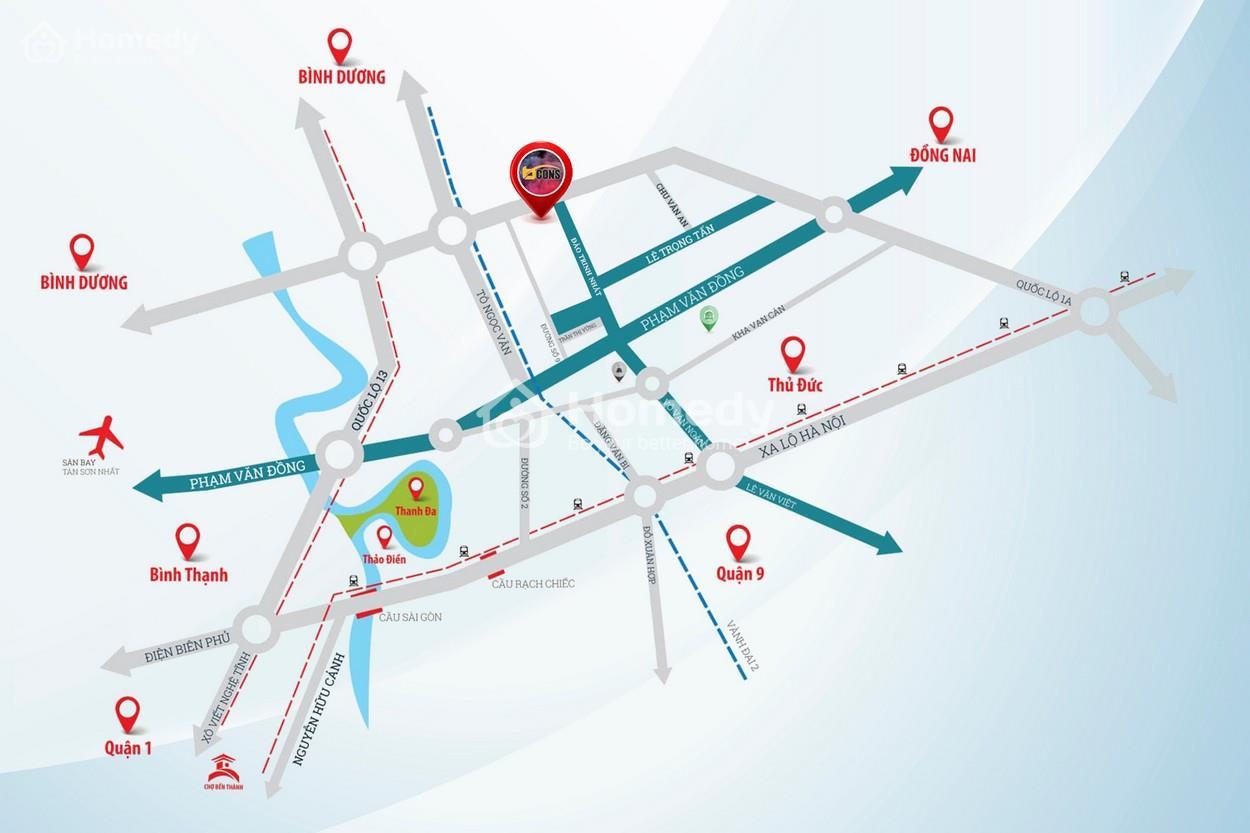 Vị trí dự án Bcons Polygon