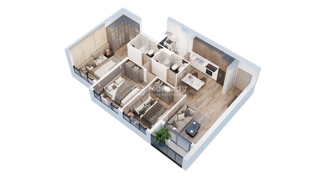 Thiết kế căn hộ 3PN