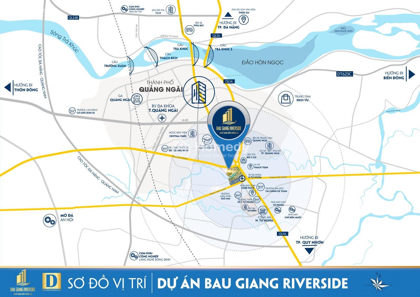 Vị trí dự án Bàu Giang Riverside