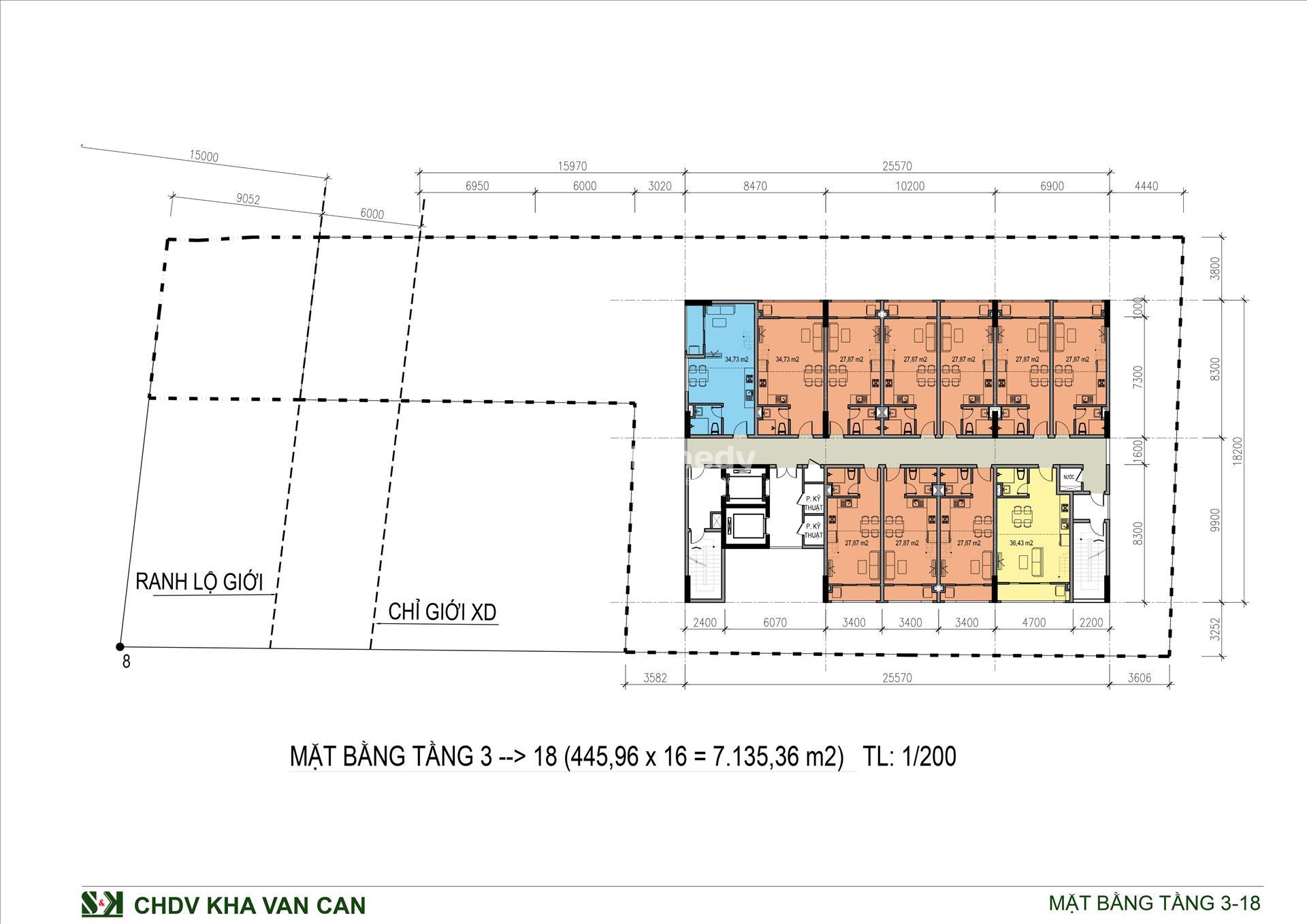 Mặt bằng dự án Kim Hạnh An Apartment