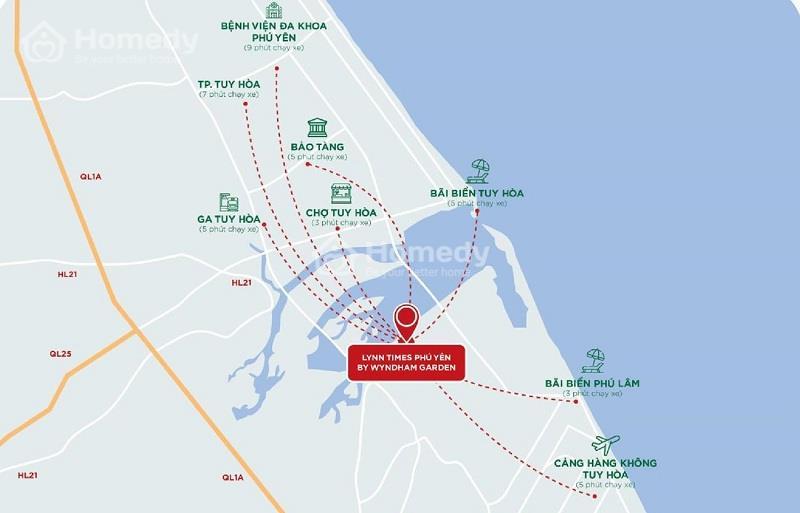 Vị trí dự án Lynn Times Phú Yên