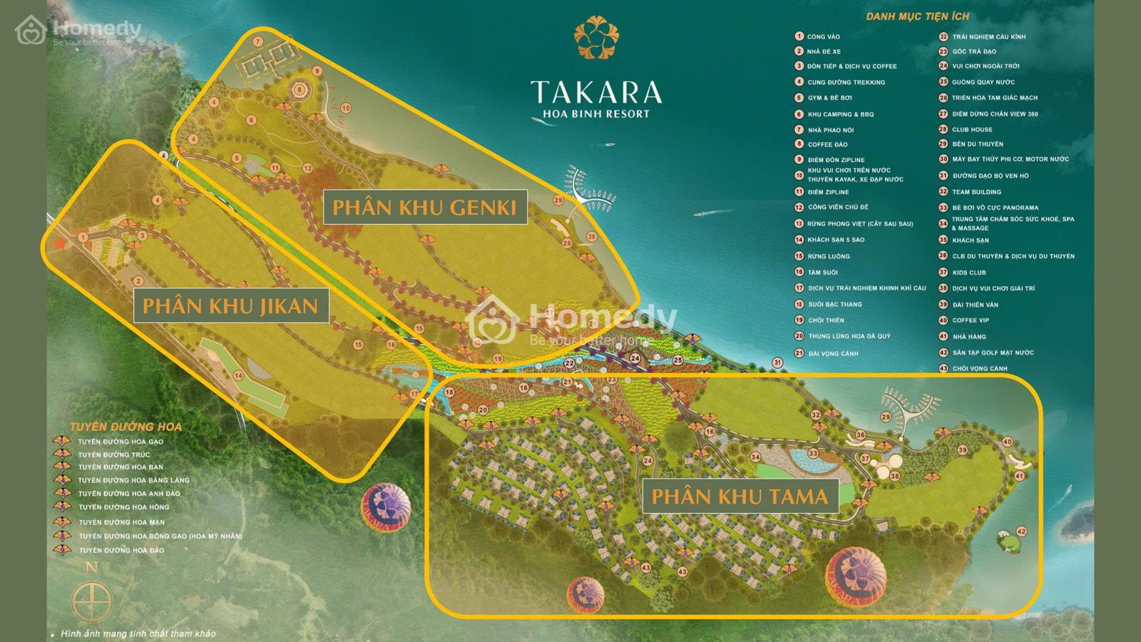 Mặt bằng dự án Takara Hòa Bình Resort