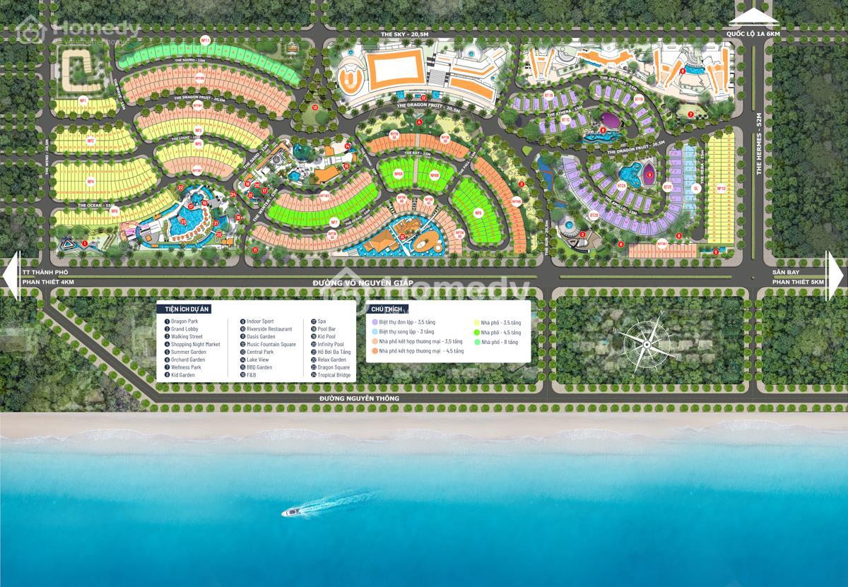 Mặt bằng tổng thể dự án Mũi Né Summer Land Resort