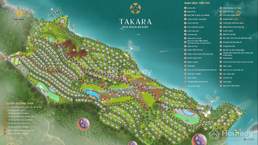 Hệ thống tiện ích dự án Takara Hòa Bình Resort