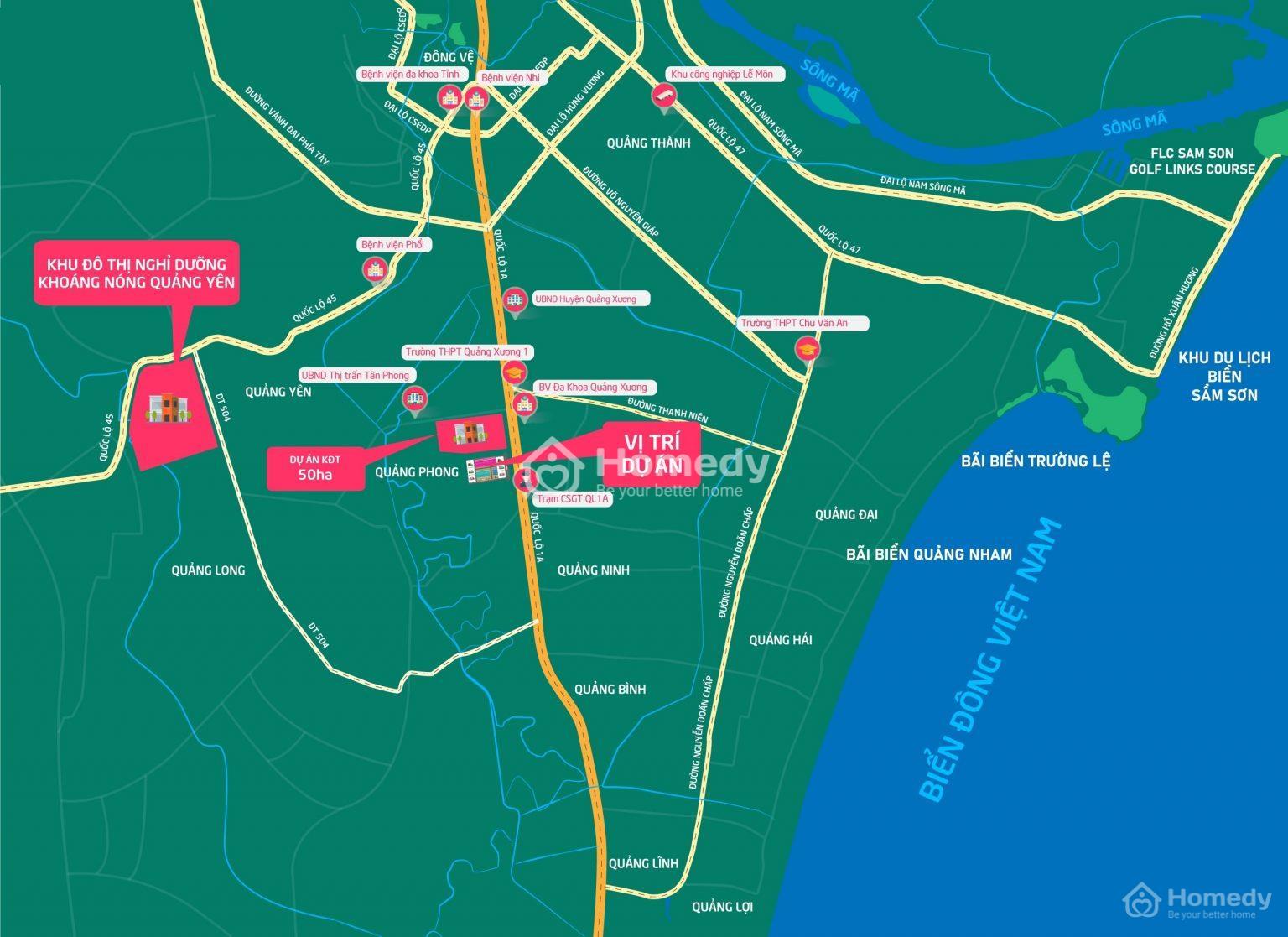 Vị trí dự án Tân Phong New City