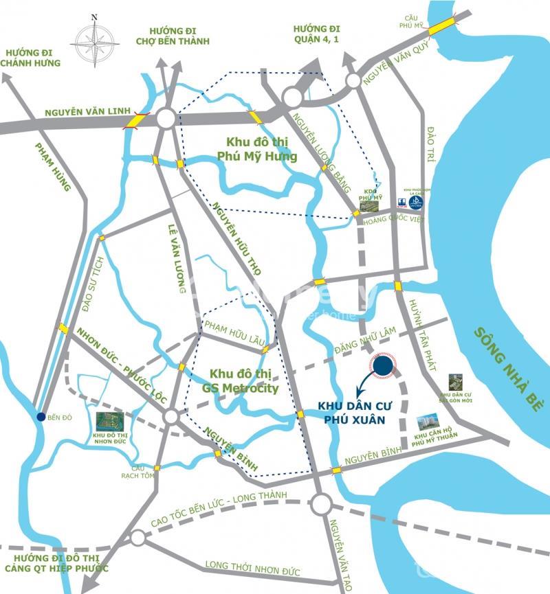 Vị trí KDC Phú Xuân - Cảng Sài Gòn