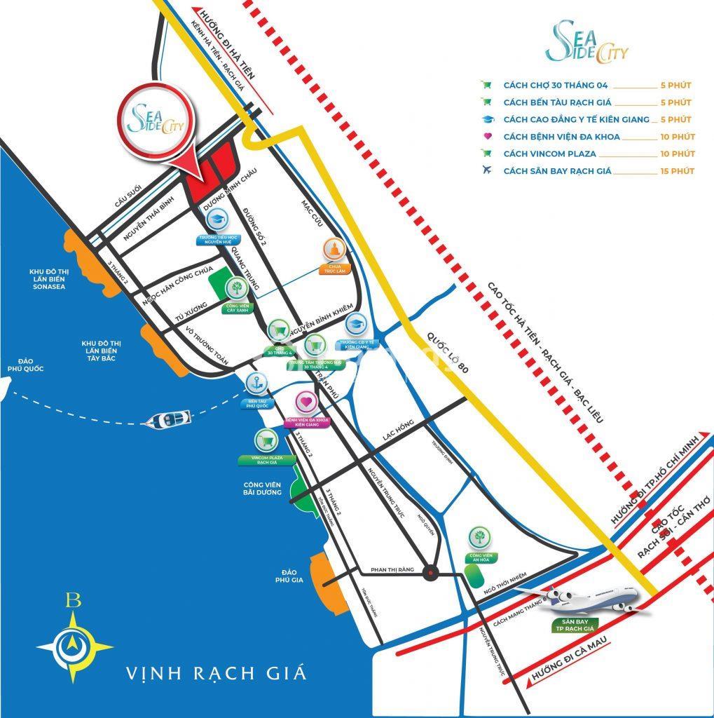 Vị trí dự án Seaside City (Khu dân cư Thái Bình - Minh Châu)