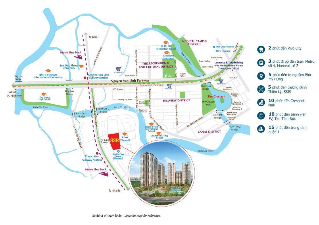 Vị trí dự án Saigon South Residences