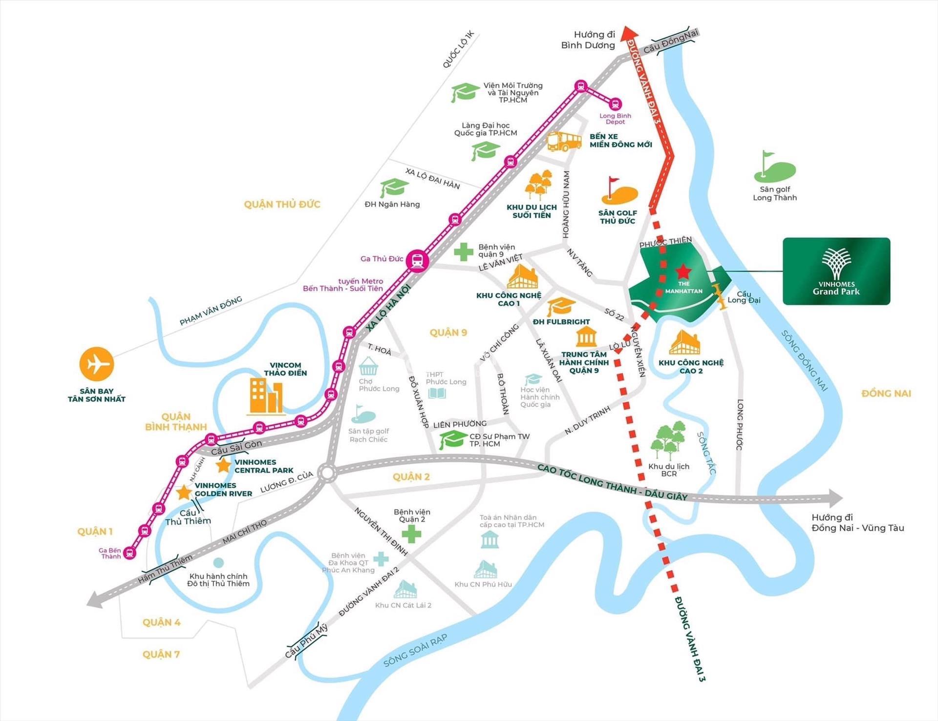Liên kết vùng dự án Grand Park Quận 9 - The Beverly Solari  ​