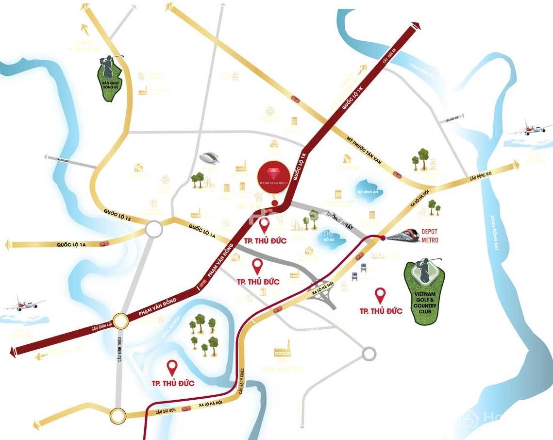 Vị trí dự án Diamond Connect (Phúc Đạt Connect 2)