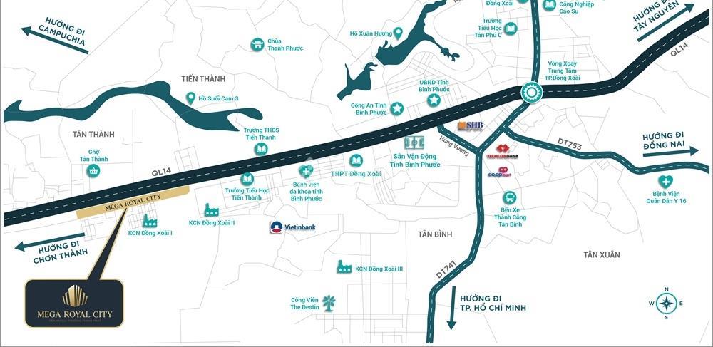 Vị trí dự án Mega Royal City