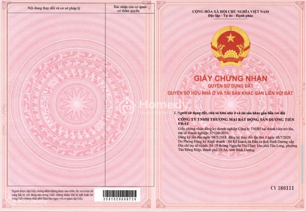 Pháp lý dự án Tân Uyên Central Point