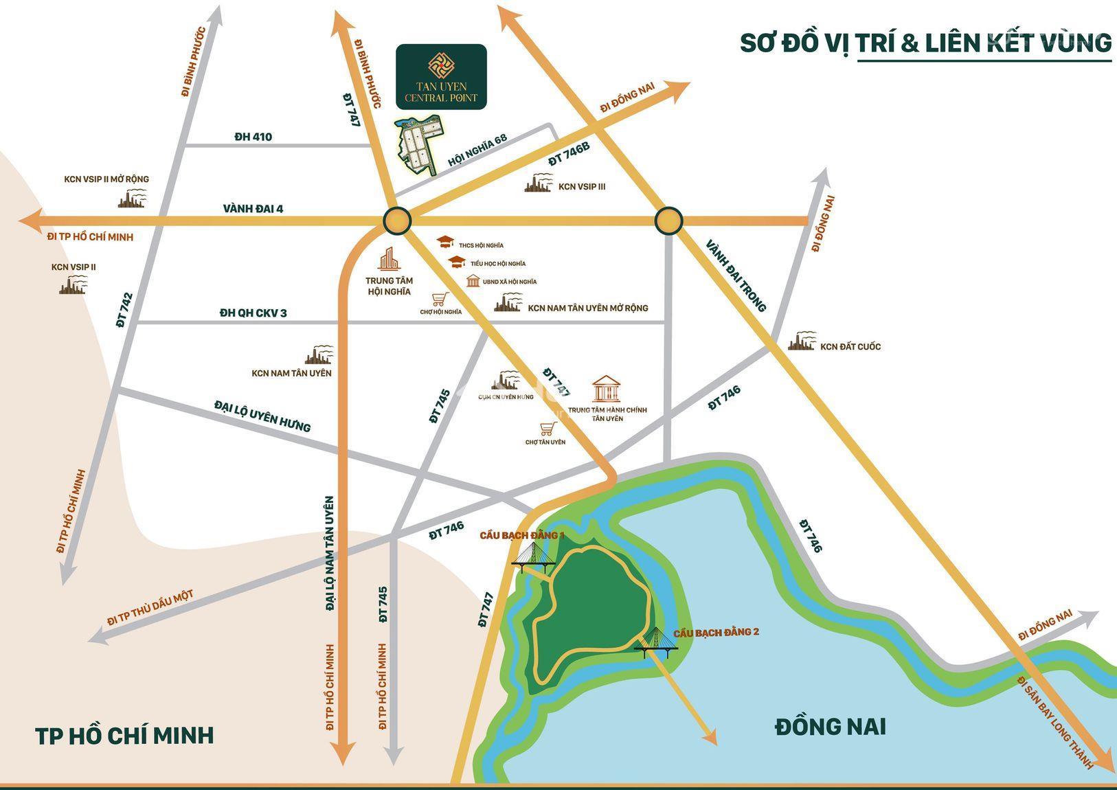 Vị trí dự án Tân Uyên Central Point