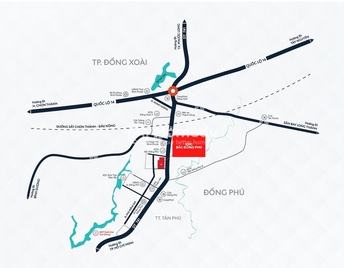 Vị trí Khu dân cư Bắc Đồng Phú