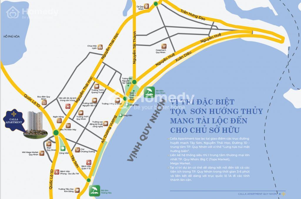 Vị trí dự án Calla Apartment Quy Nhơn 