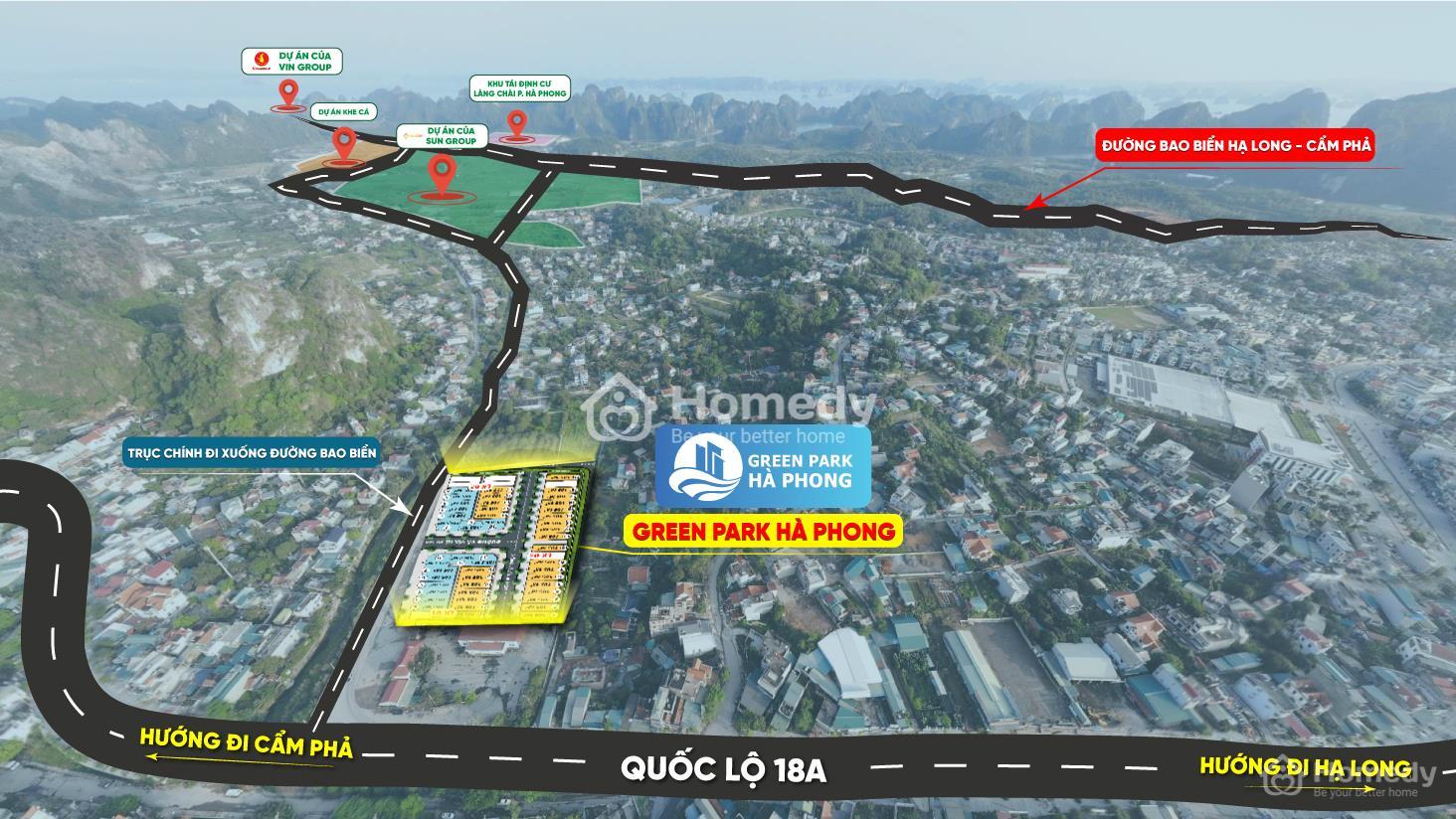 Vị trí dự án Green Park Hà Phong