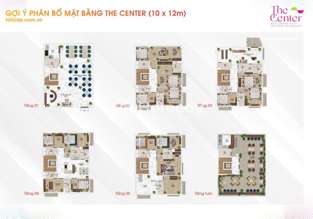 Mặt bằng The Center 10x12m