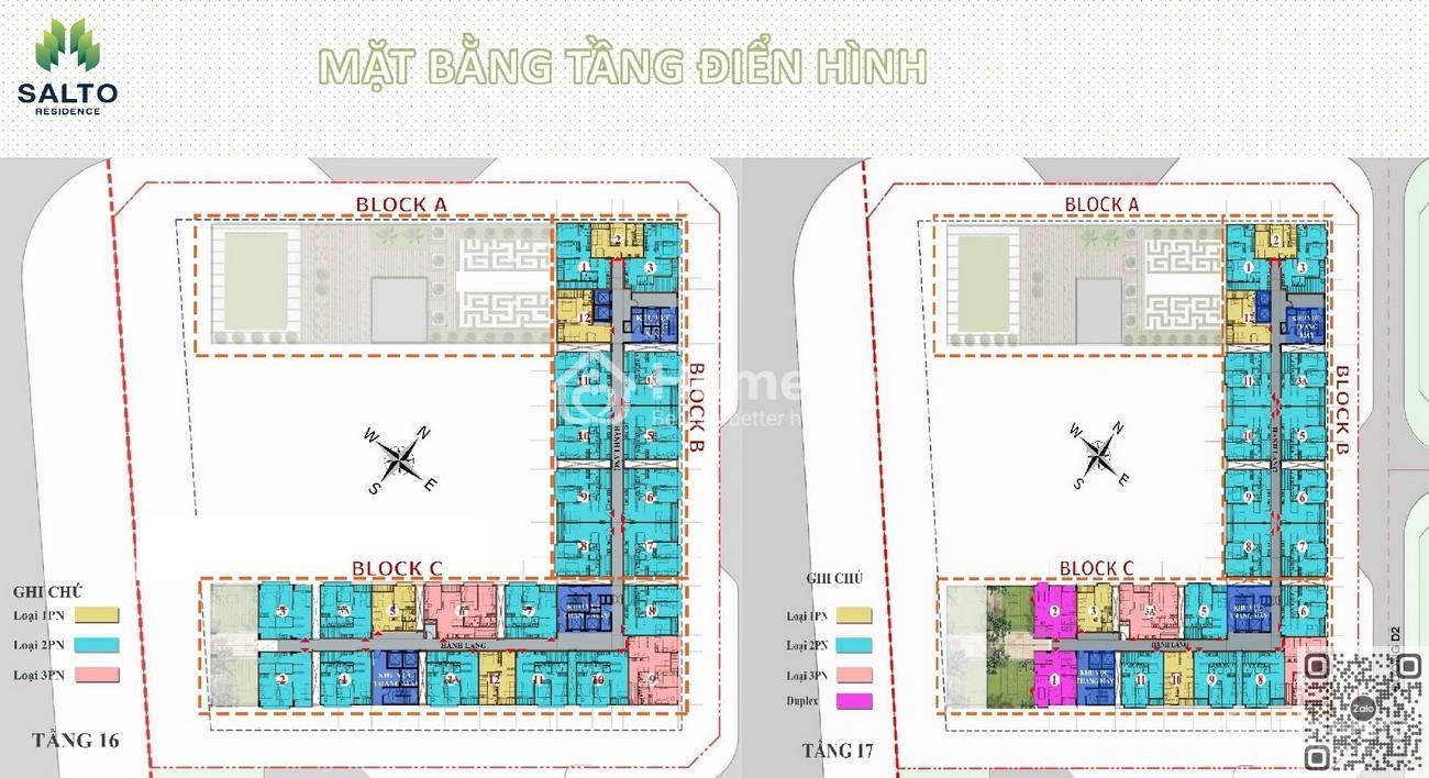 Mặt bằng dự án Salto Residence