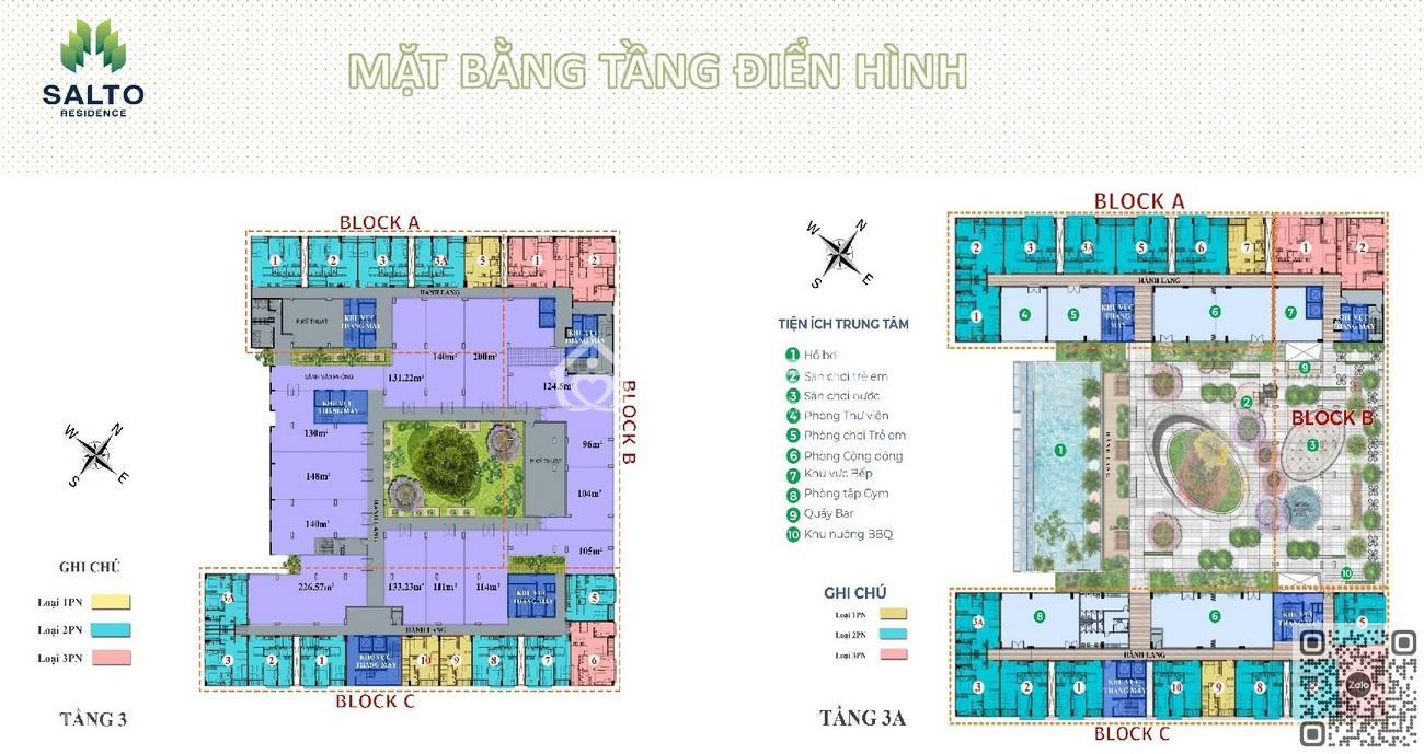 Mặt bằng dự án Salto Residence