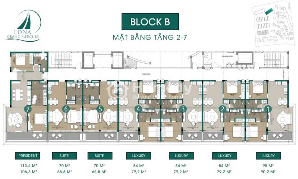 Mặt bằng dự án Grand Mercure Phan Thiết