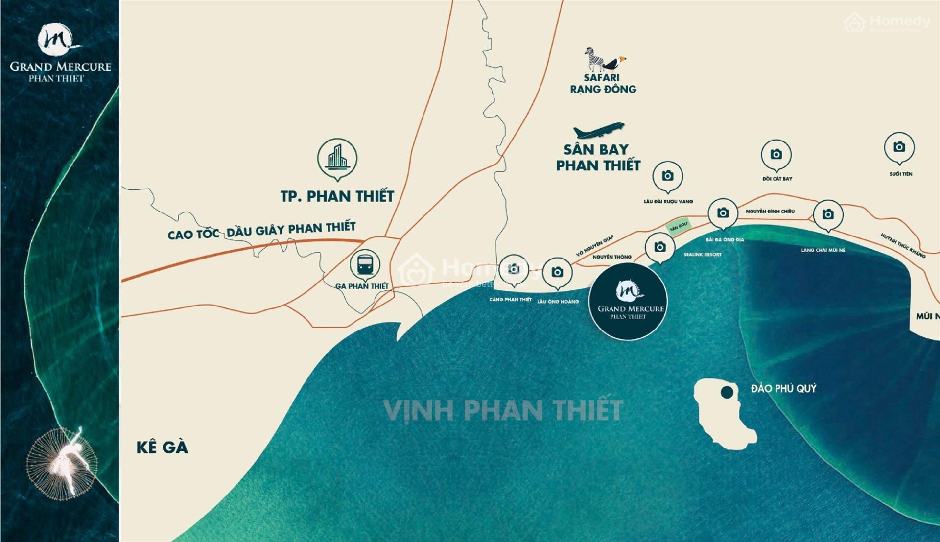 Vị trí dự án Grand Mercure Phan Thiết