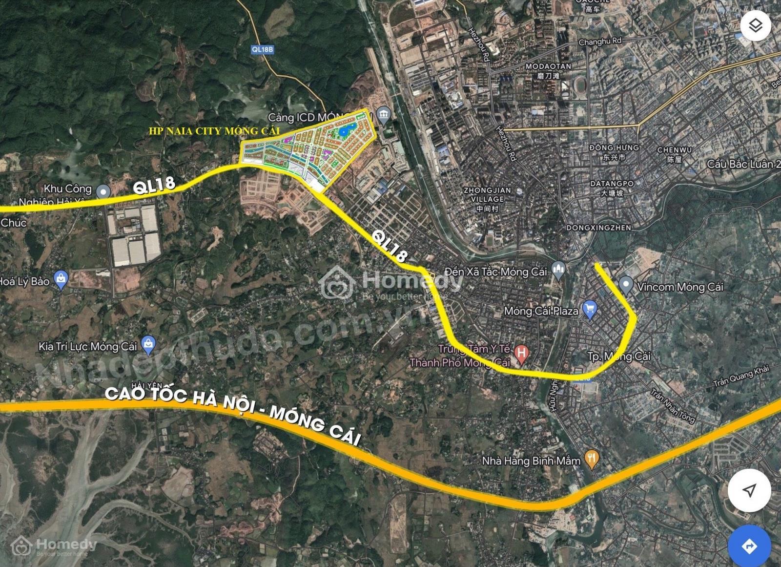 Vị trí dự án HP Naia City Móng Cái