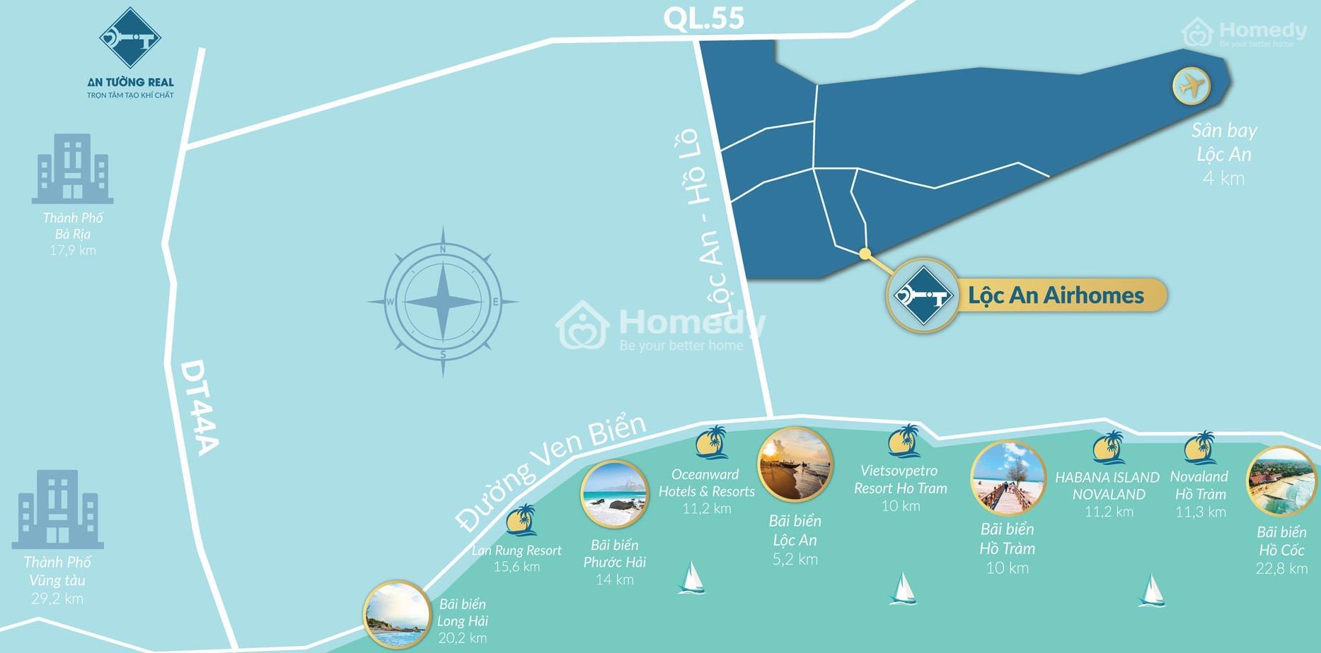 Vị trí Lộc An Airhomes