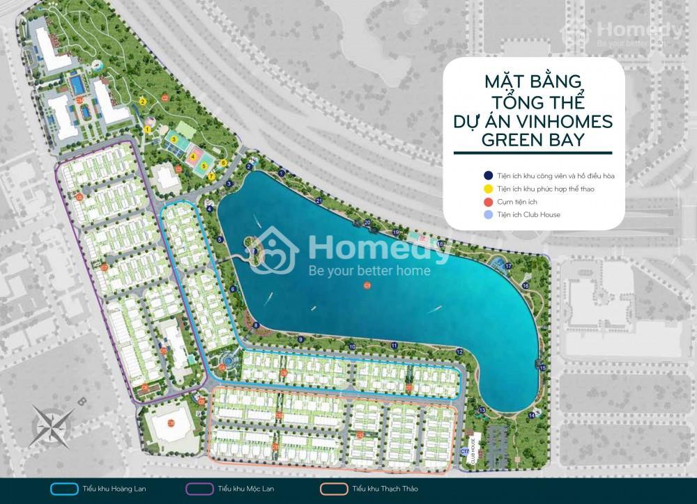 Mặt bằng tổng thể dự án Vinhomes Green Bay