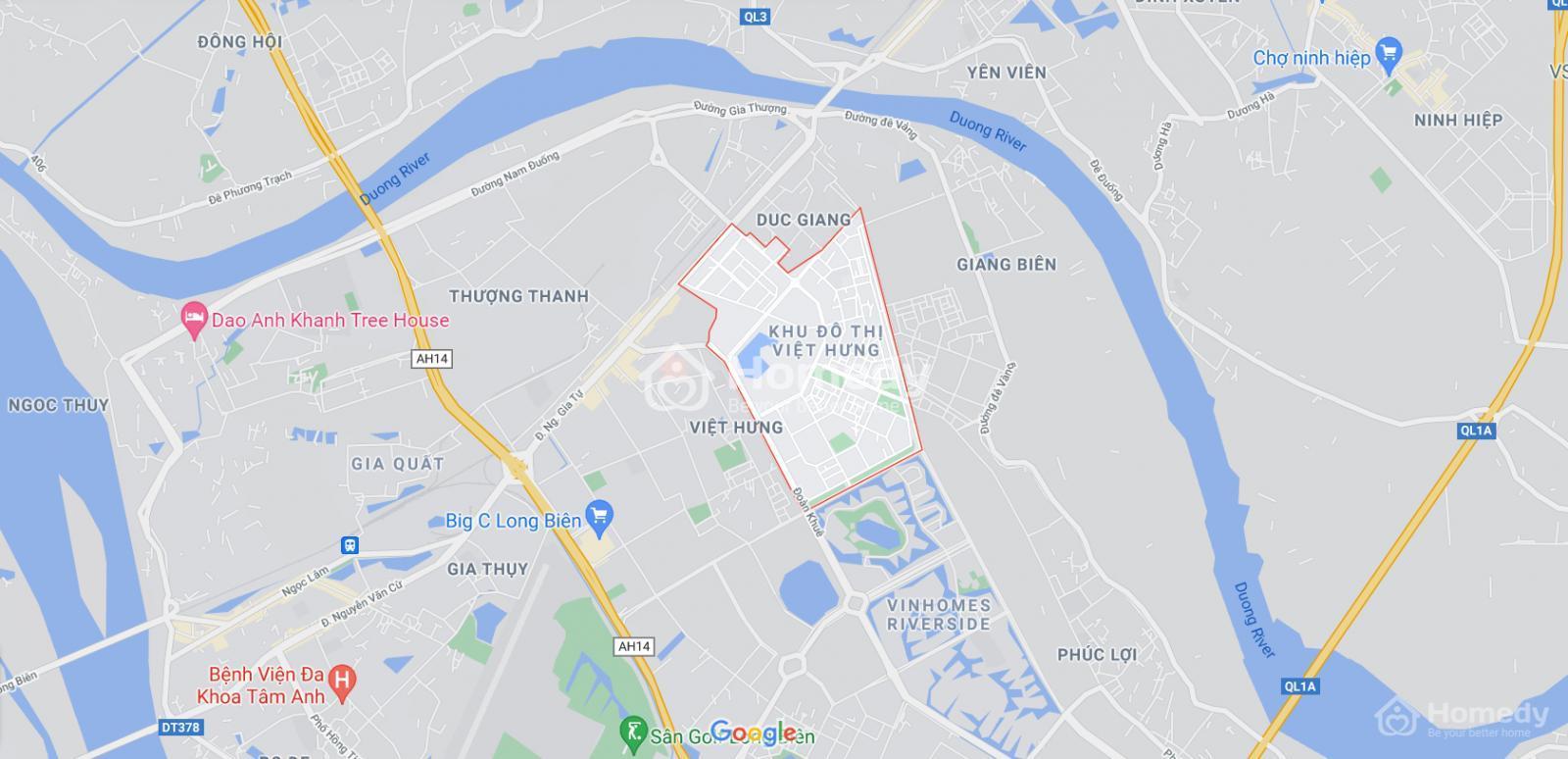 Vị trí Khu đô thị Việt Hưng