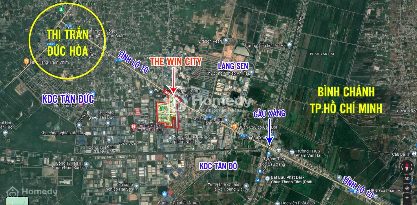 Vị trí dự án The Win City Đức Hòa