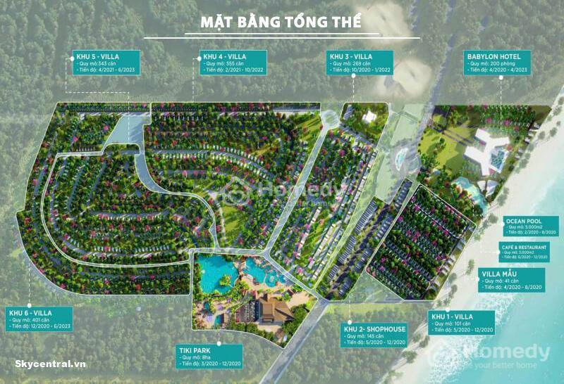 Mặt bằng tổng thể Tropicana Hồ Tràm
