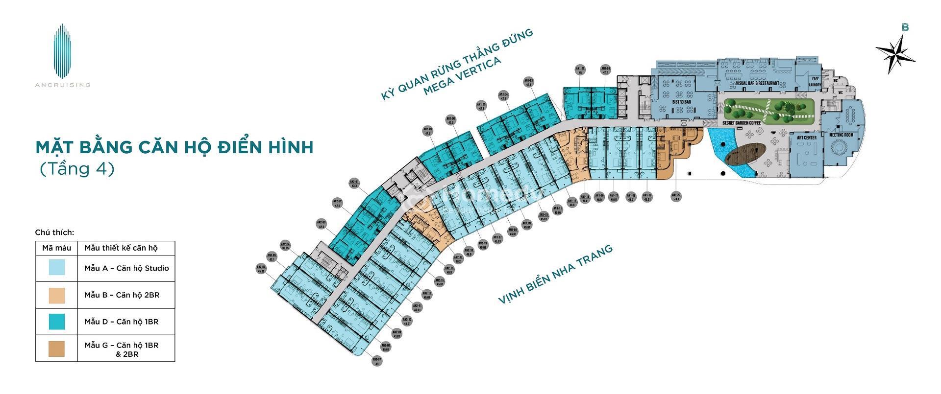 Mặt bằng AnCruising Nha Trang