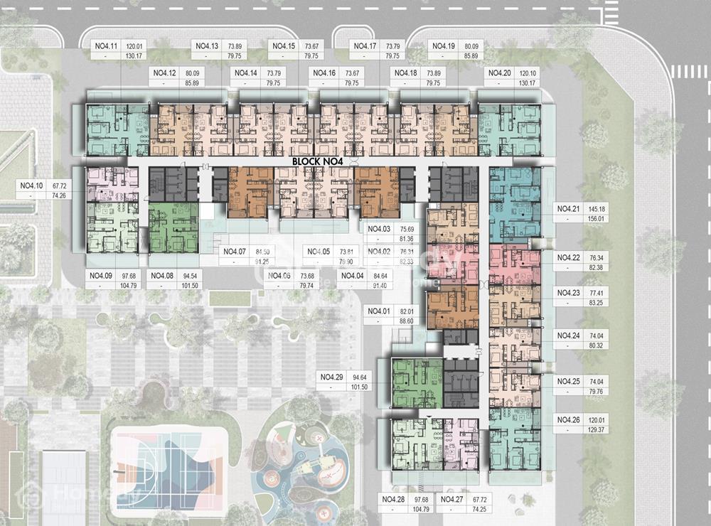 Mặt bằng Hanoi Melody Residences