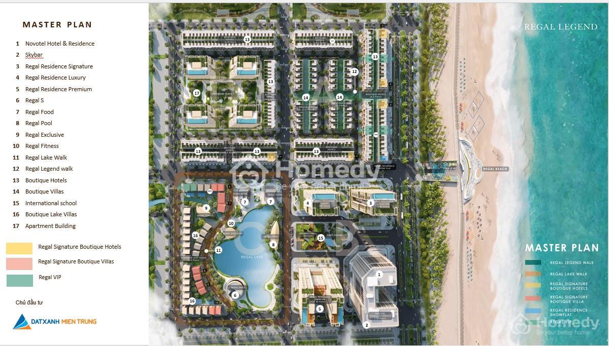 Mặt bằng tổng thể Regal Legend Quảng Bình