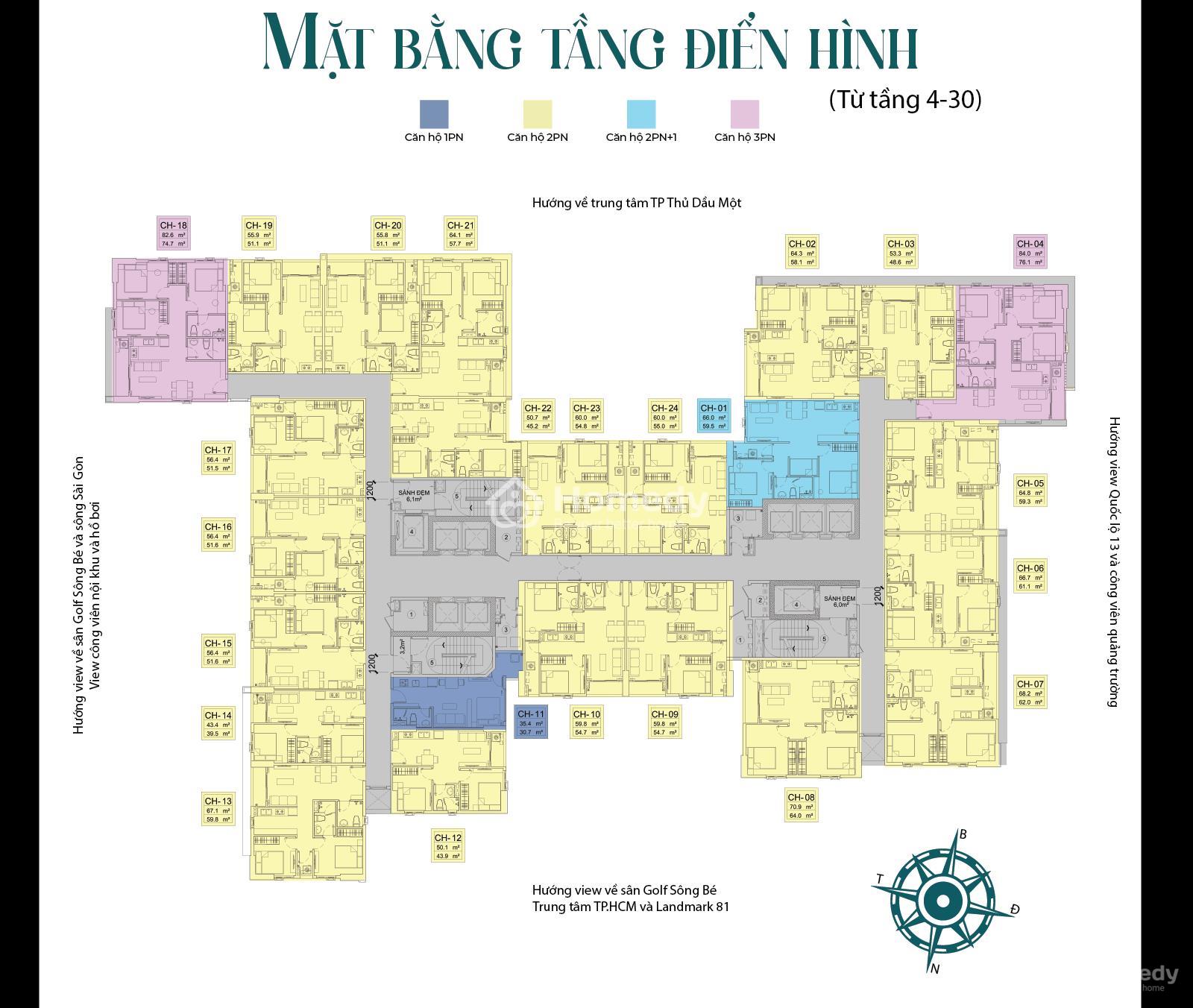 Mặt bằng Diamond Boulevard (Tecco Luxury)