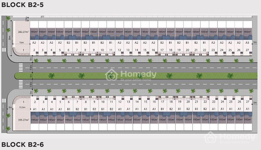 Mặt bằng Khu đô thị sinh thái Nam Hòa Xuân