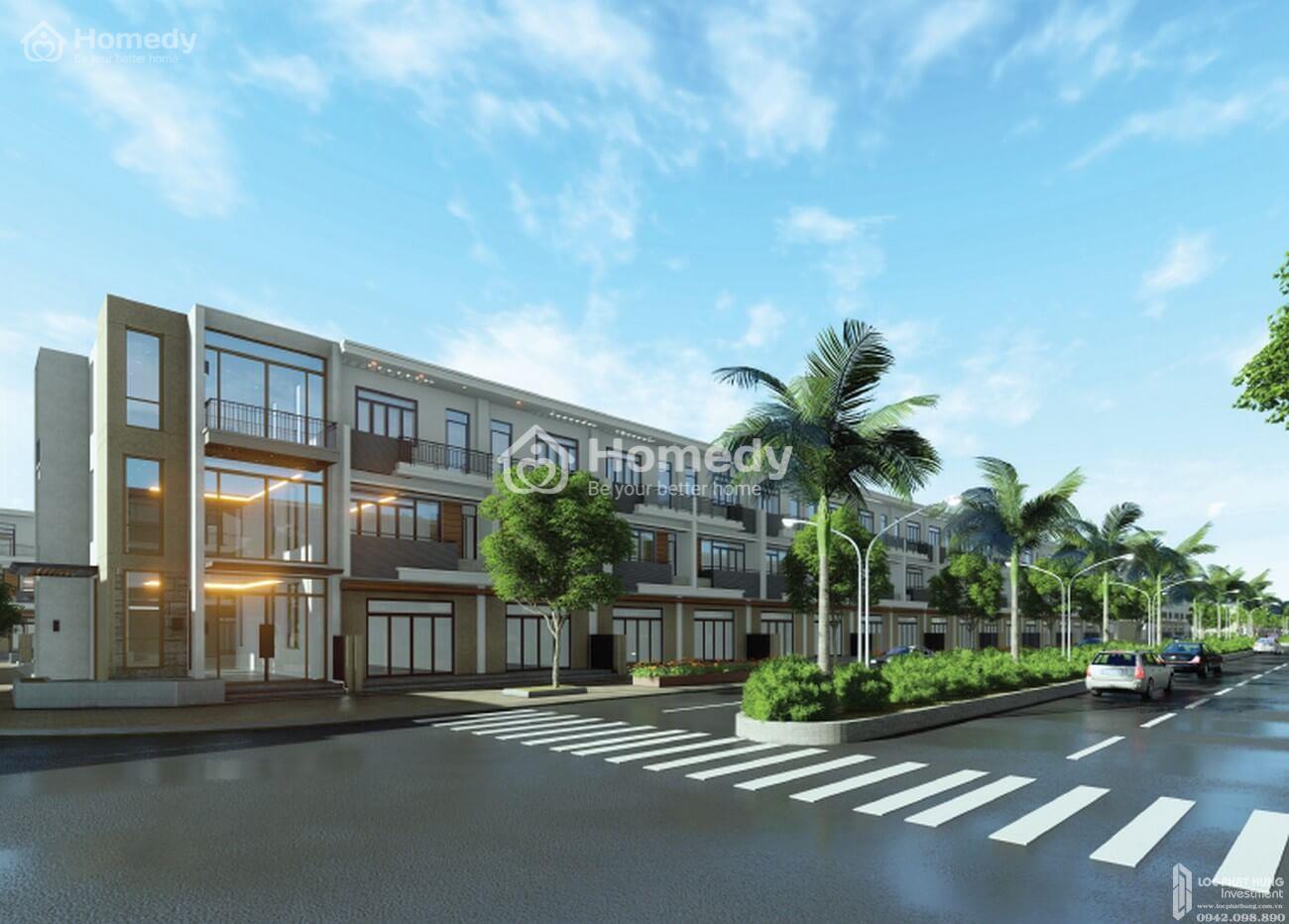 Tiện ích nội khu cây xanh ven đường mát mẻ